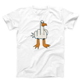 Seagull With Middle Finger Body Unisex T-shirt